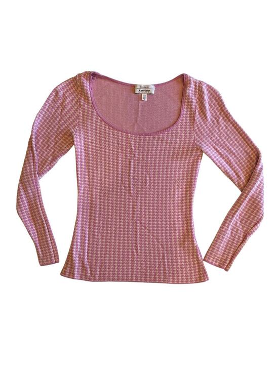 Tops - & Other Stories Pink Houndstooth Knit Top